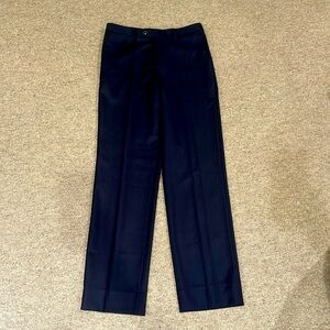 HART SCHAFFER MARX BOYS SIZE 20R WOOL-FLAT FRONT NAVY SLACKS SUIT SEPARATE